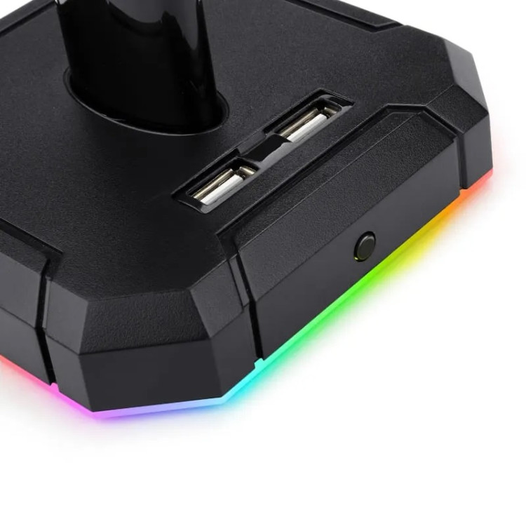 Suporte Redragon Scepter Pro para Headset HA300 com Portas USB e Luz RGB Preto - Imagem: 2