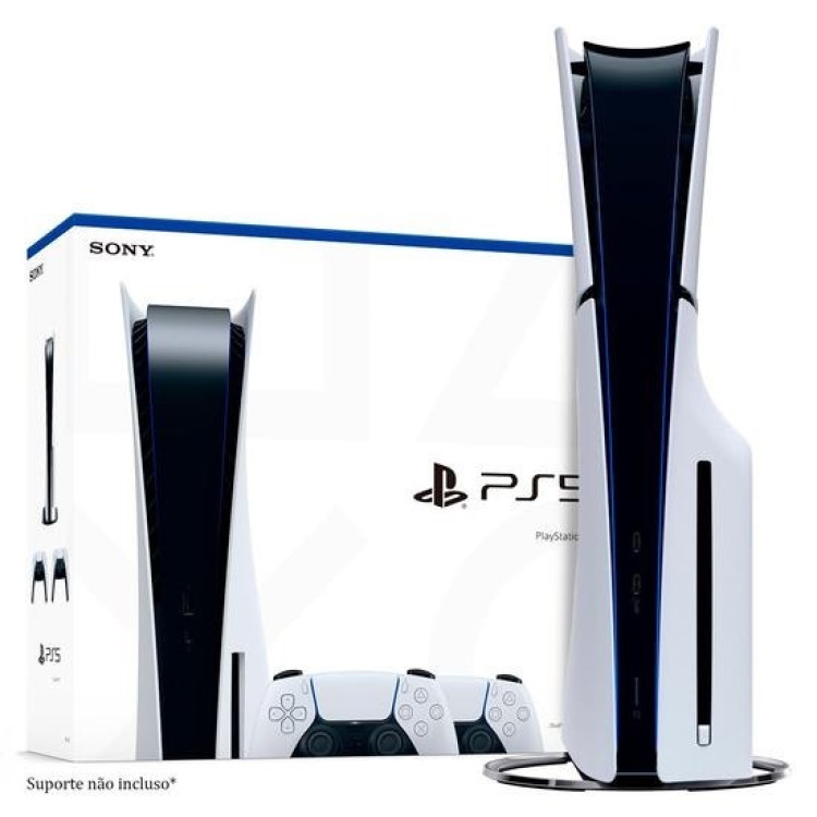 Console Sony PlayStation 5 Slim 1TB midia fisica/digital 8K - Branco / Preto - Imagem: 2