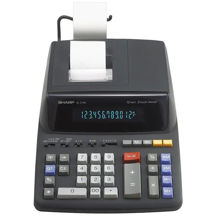 Calculadora com Impressora Sharp EL-2196BL 110V Preto - Imagem: 1