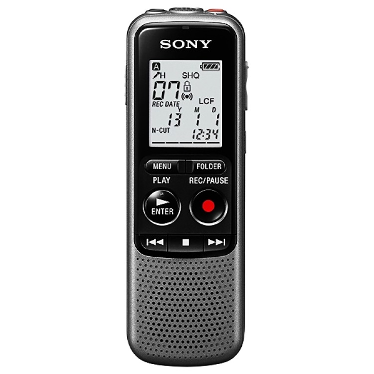 Gravador de Voz Sony ICD-PX240/C2 com 4GB para Ate 1.043 Horas de Gravacao - Cinza - Imagem: 2