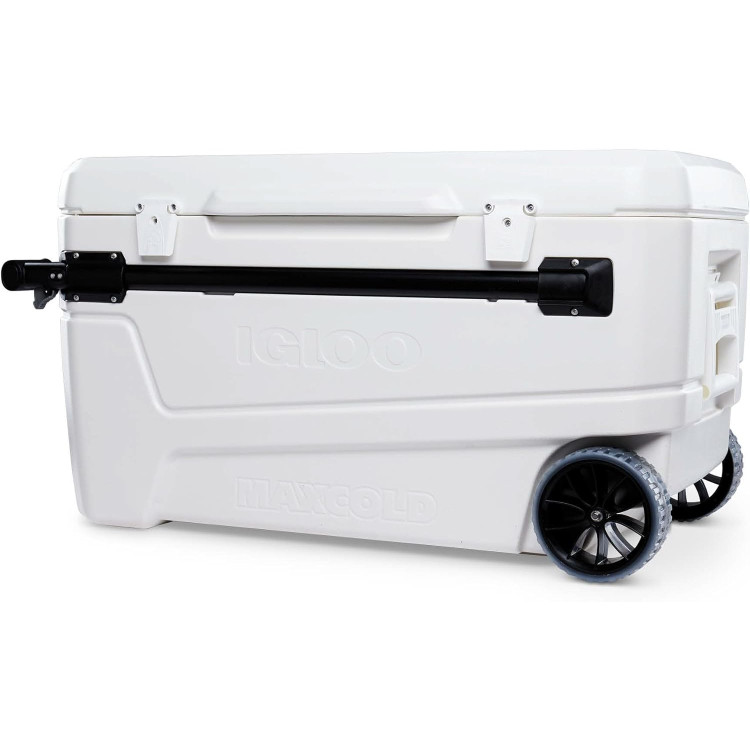 Caixa Térmica Igloo com Rodas Maxcold Sunset Glide 110QT - Branca - Imagem: 4