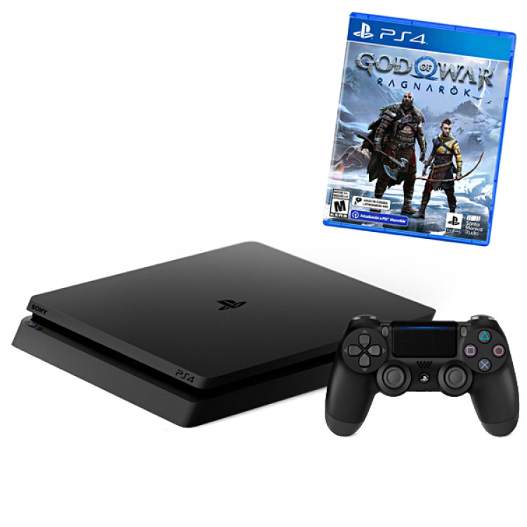 Console Sony PlayStation 4 Slim 1TB CUH-2215B Full HD + Jogo God Of War Ragnarok - Preto - Imagem: 3
