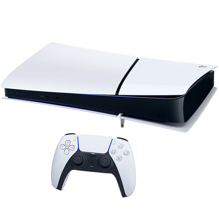 Console Sony PlayStation 5 Slim Digital Edition 1TB 8K - Branco / Preto - Imagem: 1