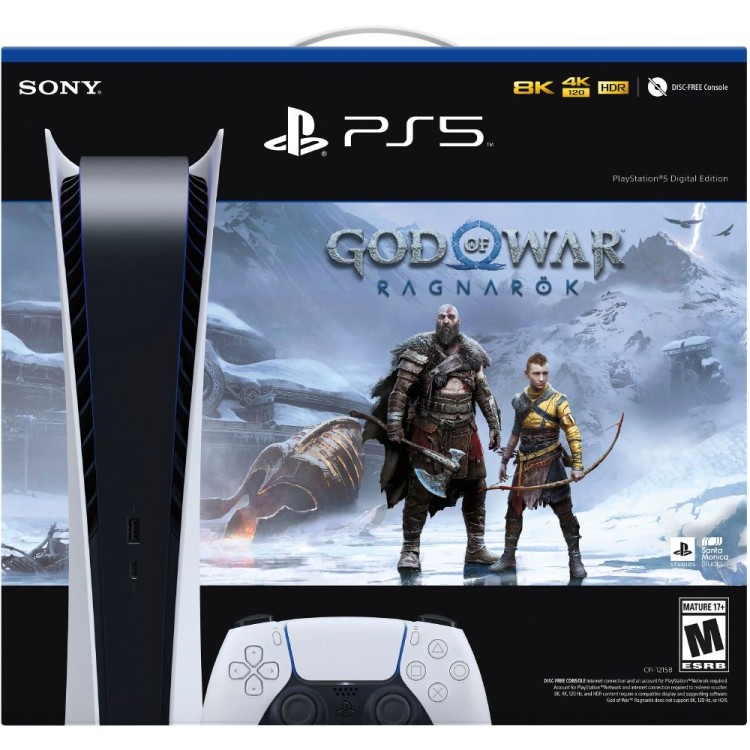Console Sony Playstation 5 825 GB Versão Digital God Of War Ragnarok Bundle - Branco (CFI-1215B) - Imagem: 3