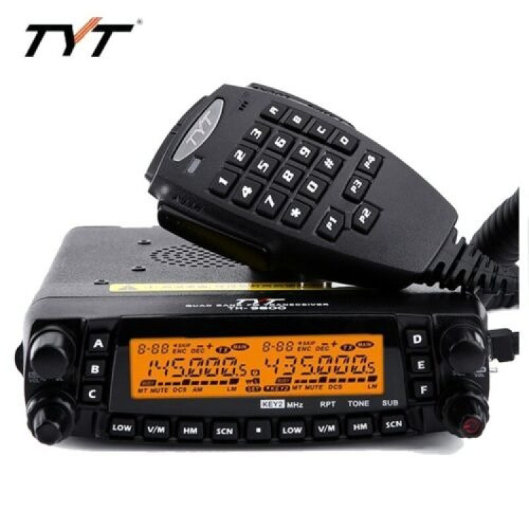 Radio bidirecional movel UHF/VHF Quad Band TYT TH-9800 Plus, 26-33 MHz, 47-54 MHz e 144-148 MHz com 50 watts em VHF e 420-450 MHz com 40 watts em UHF - Imagem: 2