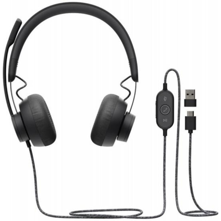 Fone de Ouvido Headset Logitech Zone Wired 981-000876 USB-C - Imagem: 1