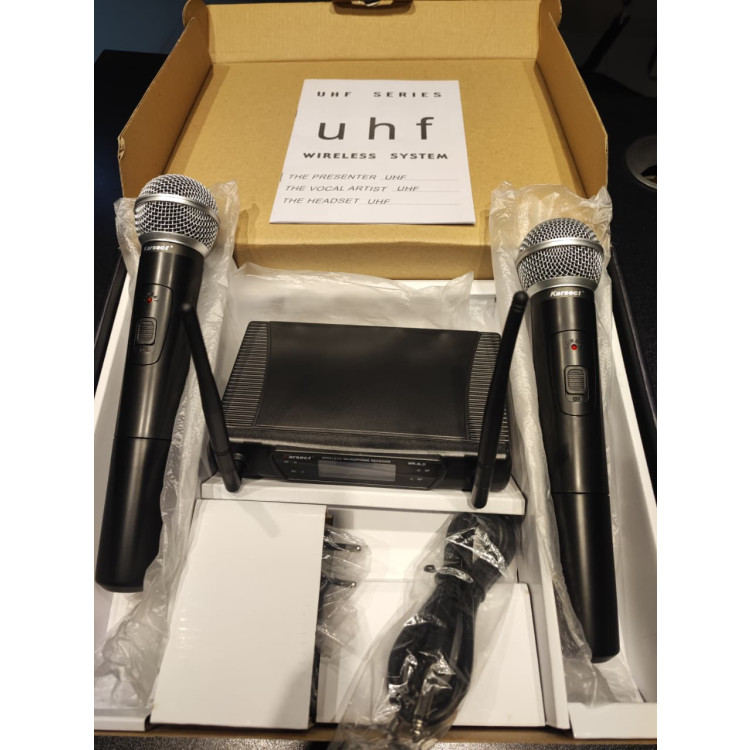 Microfone Sem Fio Duplo Karsect WR-8LD/HT-15A UHF Profissional  - Imagem: 2