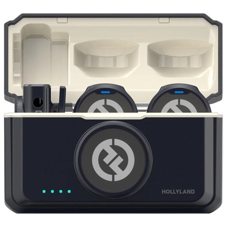 Microfone de Lapela Sem Fio Hollyland LARK M2 Mini Combo com USB-C - Shine Charcoal - Imagem: 2