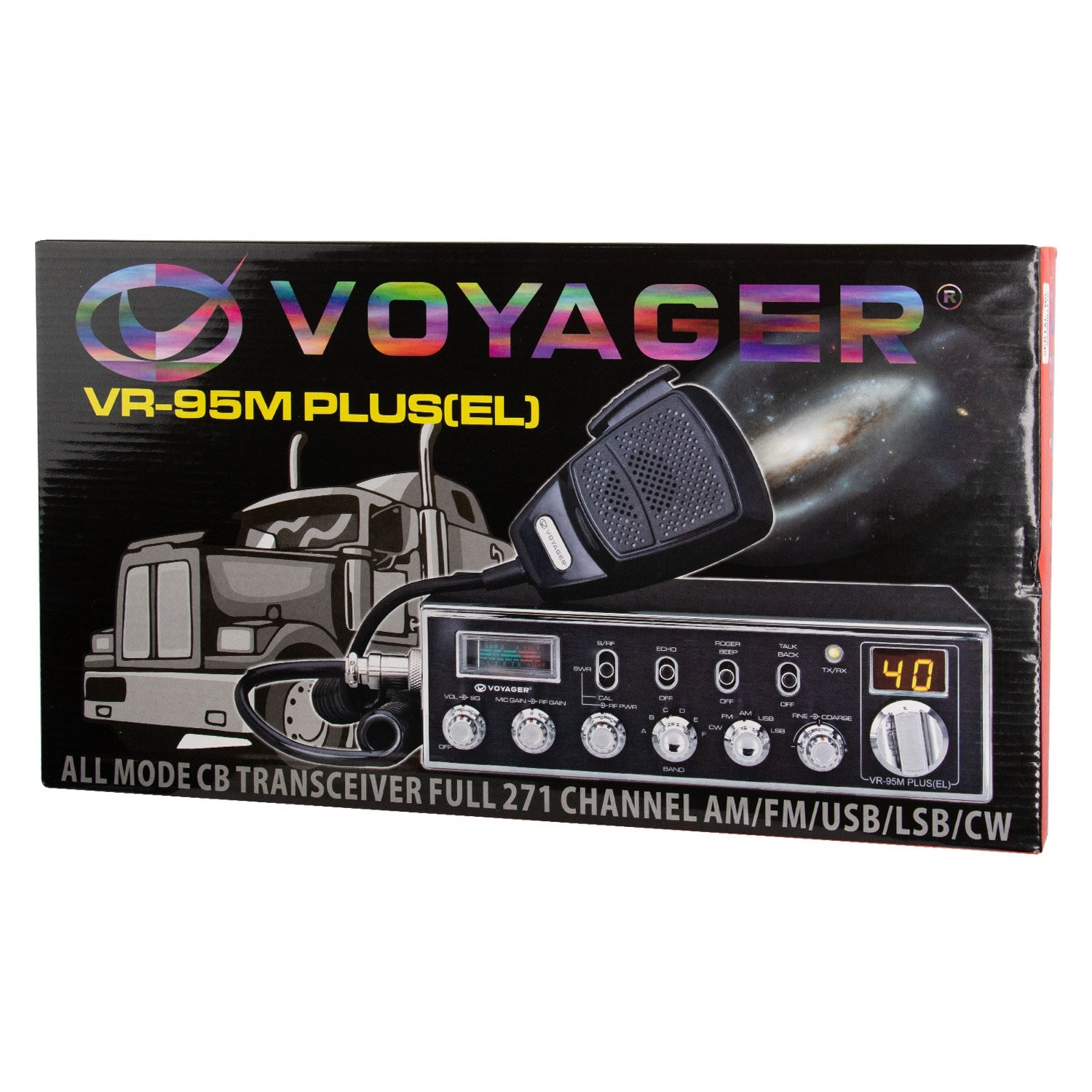 Radio PX Voyager VR-95M Plus de até 271 Canais AM / FM / CW / USB / LSB - Preto
